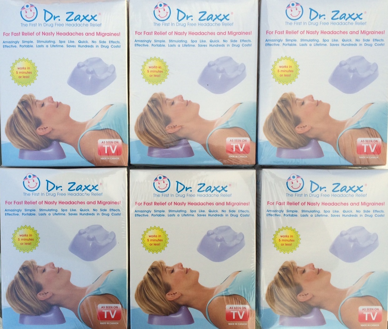 6 individual dr. zaxx headache relief accu-pressure devices